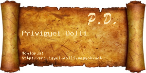 Privigyei Dolli névjegykártya